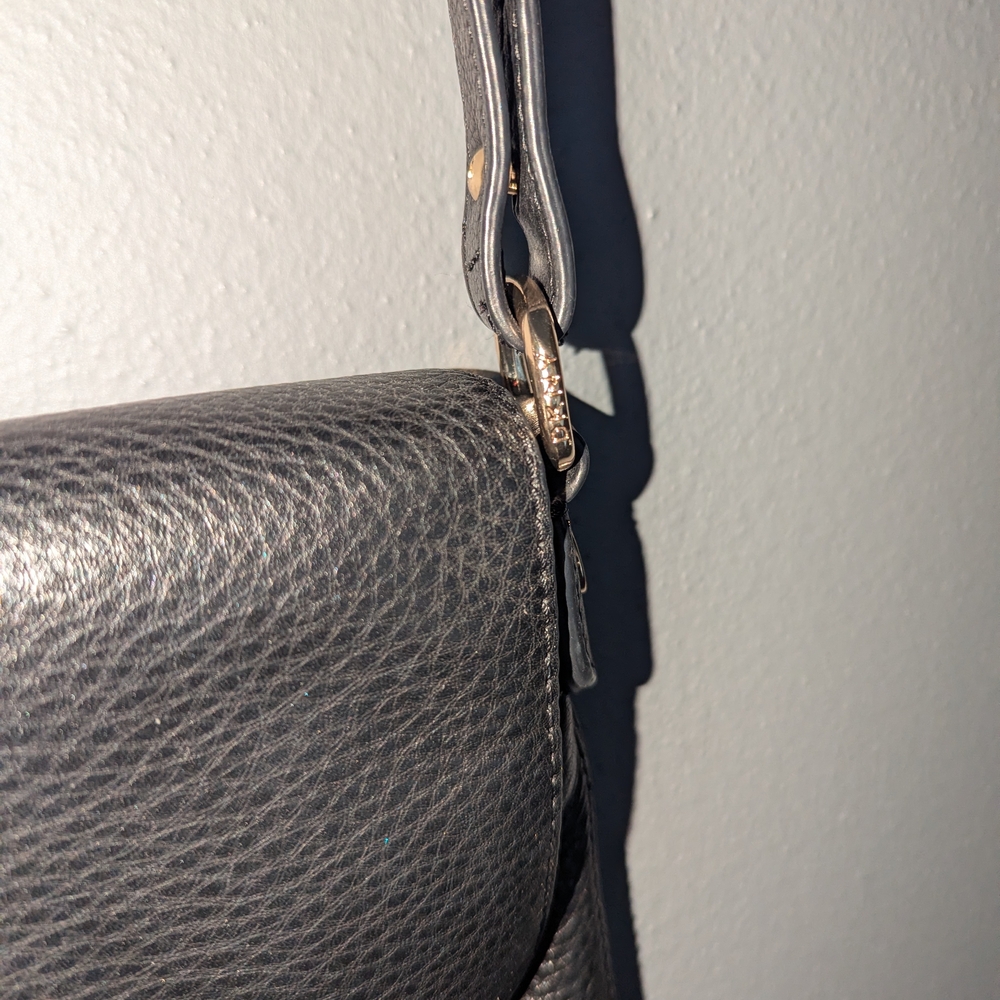 DKNY Black Pebble Leather Crossbody Bag - Picture 3 of 7